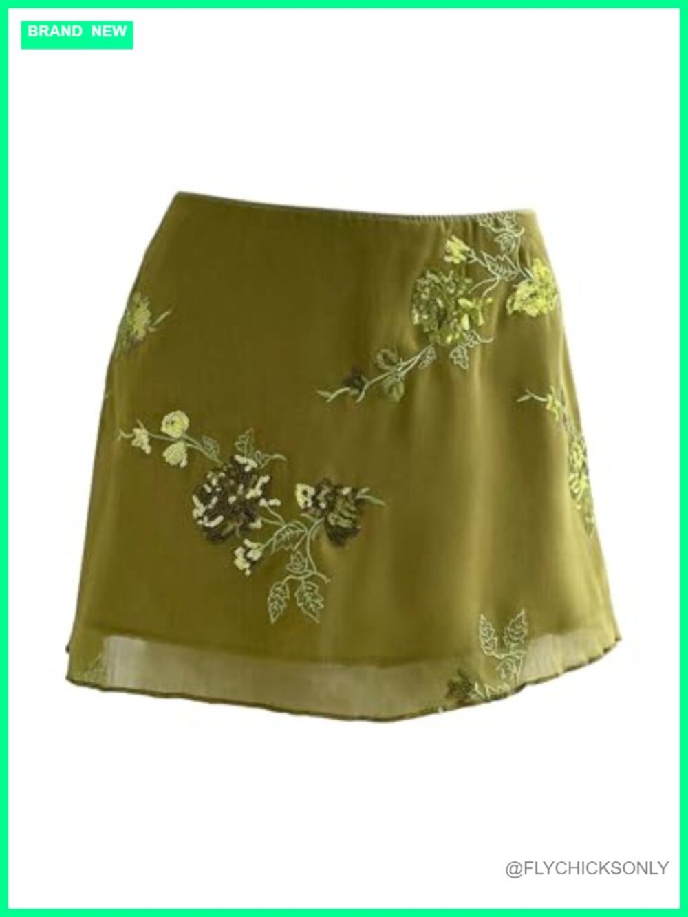 Sparkly Sequin Mini Skirt Y2K Beaded Floral Low Rise